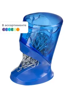Скрепочница магнитная башня 200109, цвет ассорти