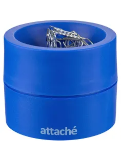 Скрепочница магнитная Attache, груглая, цвет синий