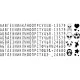 Касса букв ,цифр,симв для текстил штампа шрифт 4ммTYPE SET T/P пинцет Colop