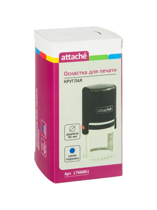Оснастка для печати круглая Attache R40 черная 9140
