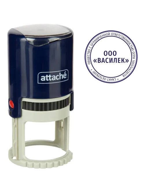 Оснастка для печати круглая Attache R40 синяя 9140