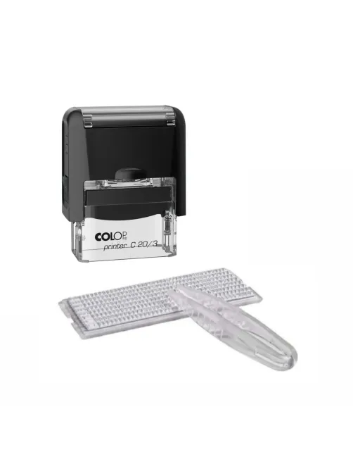 Штамп самонаборный NEW Printer С20/3-Set  3 строк 14х38мм с 1 кассой черный