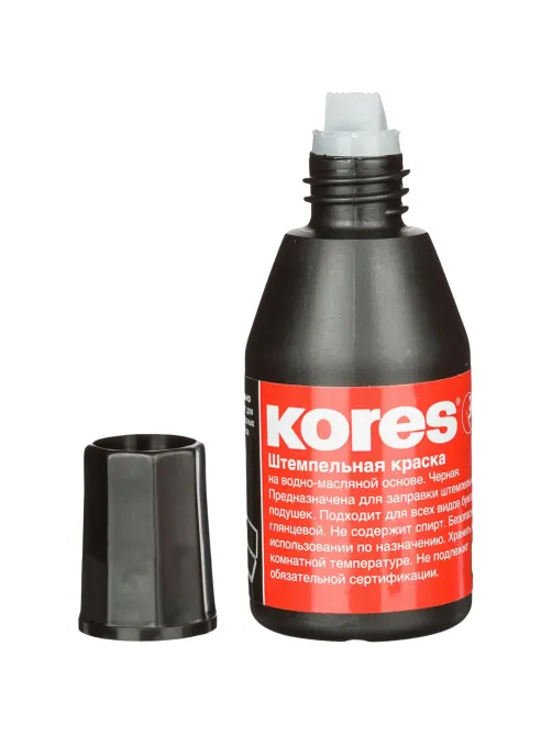Краска штемпельная KORES черная 71338 ев/эт