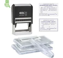 Штамп самонаборный 10/8стр.Pr.55-Set-F 40х60мм рам.(аналог 4927/DB)Colop