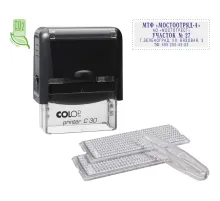 Штамп самонаборный NEW Printer С30-Set 5 стр.18х47мм 2 кассы корпус черный