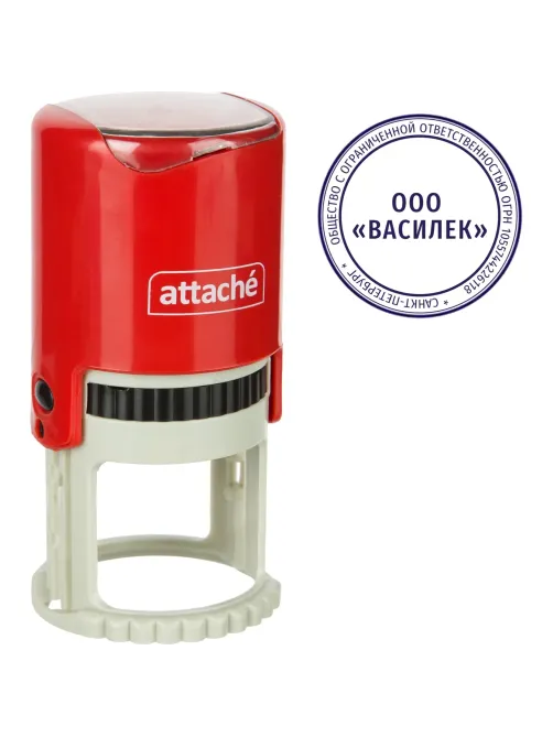 Оснастка для печати круглая Attache R40 красная 9140