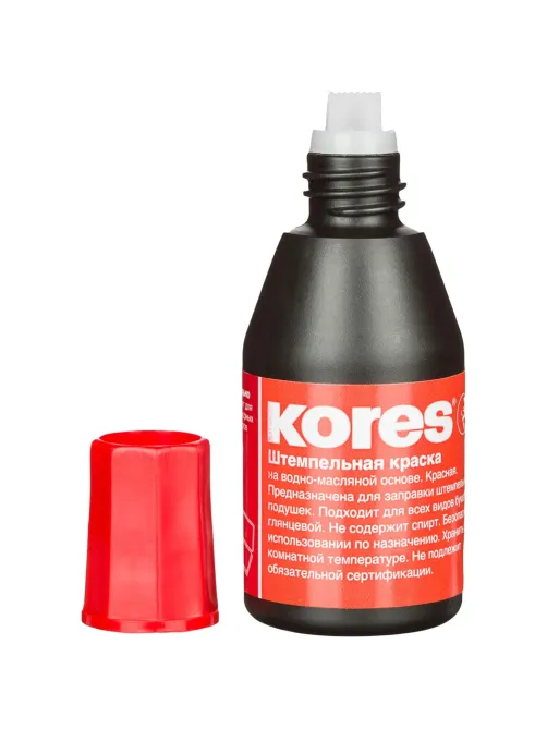 Краска штемпельная KORES красная 71328 ев/эт