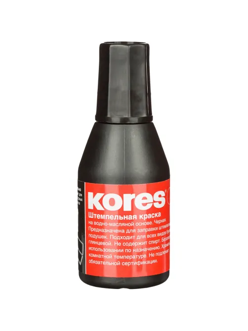 Краска штемпельная KORES черная 71338 ев/эт
