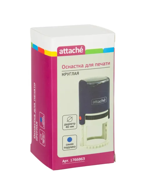 Оснастка для печати круглая Attache R40 синяя 9140