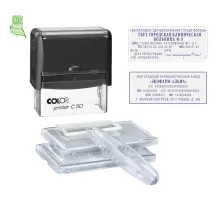 Штамп самонаборный NEW Printer C50-Set-F 8/6стр+рам 30х69мм 2кассы кор.черн