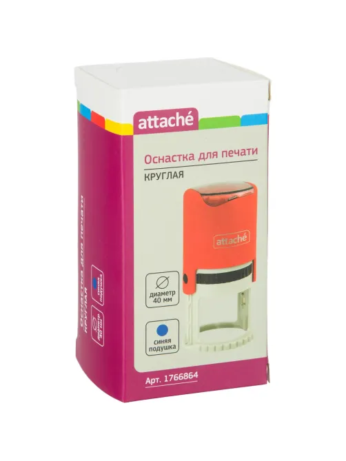 Оснастка для печати круглая Attache R40 красная 9140