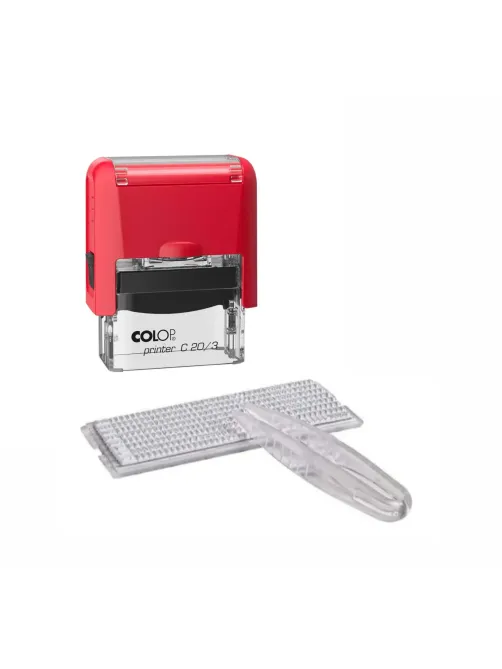 Штамп самонаборный NEW Printer C20/3-Set 3строки 14х38мм 1 касса корп.крас