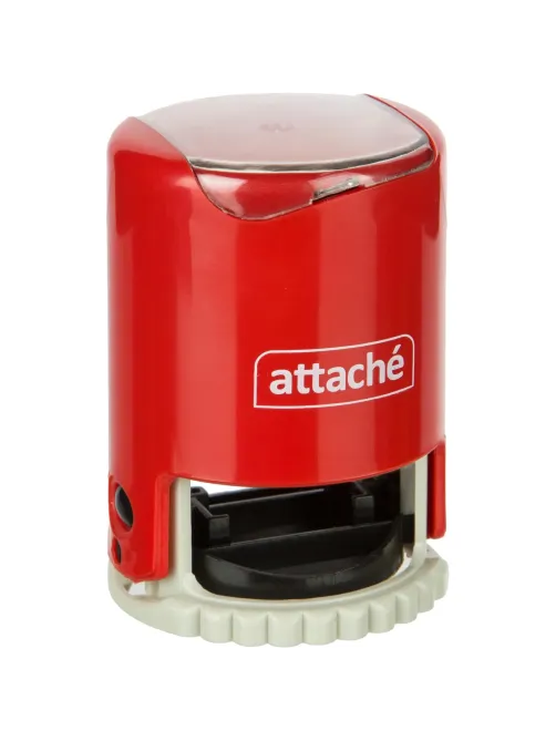Оснастка для печати круглая Attache R40 красная 9140