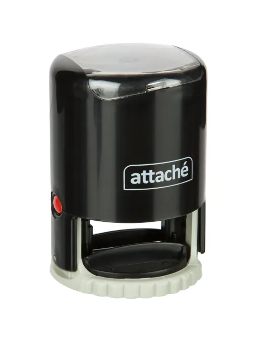Оснастка для печати круглая Attache R45 черная 9045