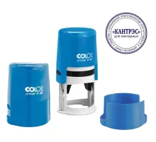 Оснастка для печати круг.с крышкой Pr. R40 синяя Colop Австрия