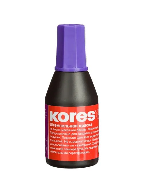 Краска штемпельная KORES фиолетовая 71348 ев/эт
