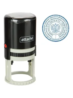 Оснастка для печати круглая Attache R45 черная 9045