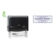 Оснастка для штампов NEW Printer C40 23x59мм пластик. корпус черный