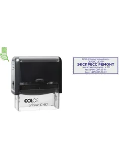 Оснастка для штампов NEW Printer C40 23x59мм пластик. корпус черный