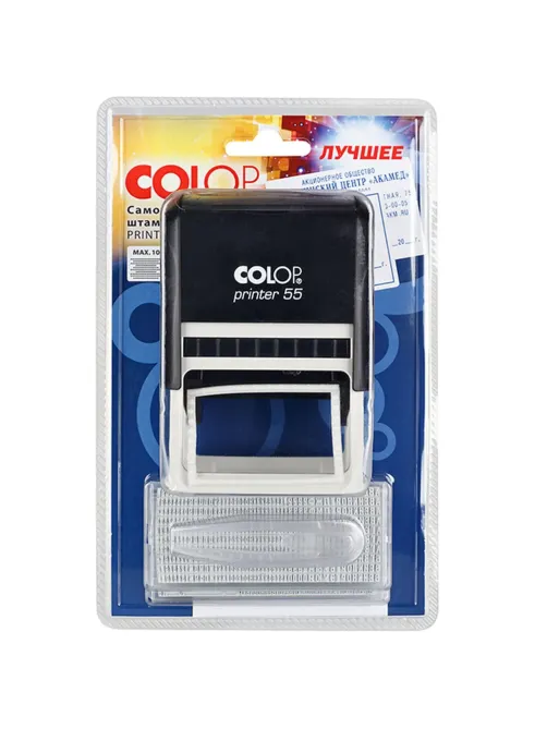 Штамп самонаборный 10/8стр.Pr.55-Set-F 40х60мм рам.(аналог 4927/DB)Colop