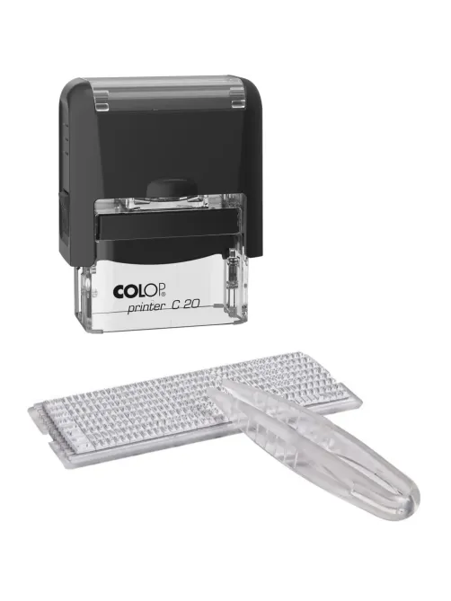 Штамп самонаборный NEW Printer С20-Set 4 стр.14х38мм 1 касса корпус черный