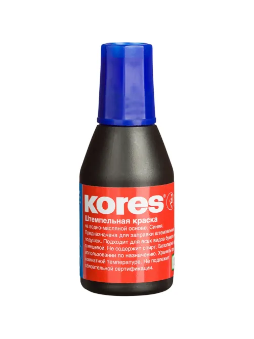 Краска штемпельная KORES синяя 71308 ев/эт