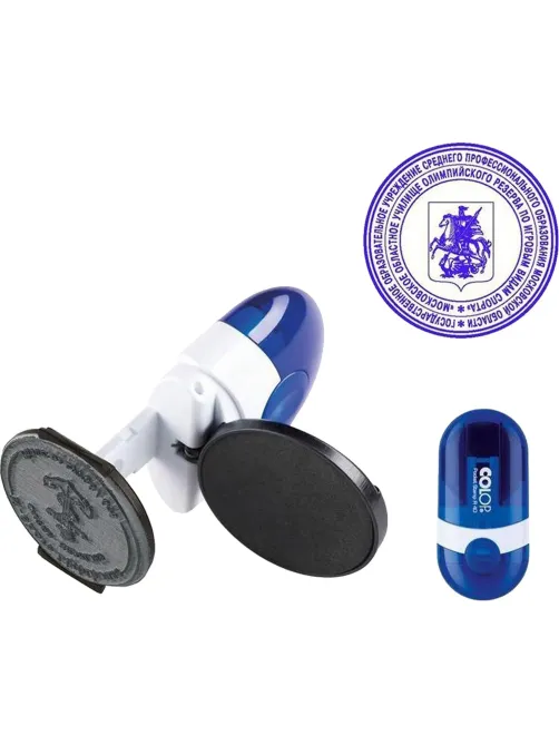 Оснастка для печати кругл. карман. Pocket Stamp R40 индиго Colop
