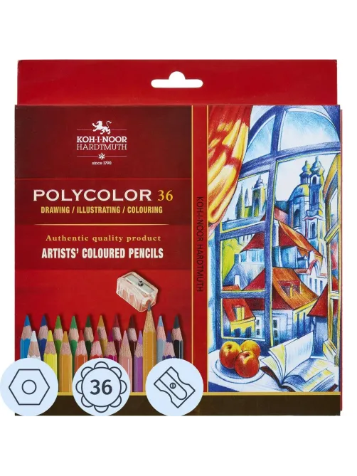 Карандаши цветные художественные POLYCOLOR 3835, 36цв, 3835036007KZ(Д)