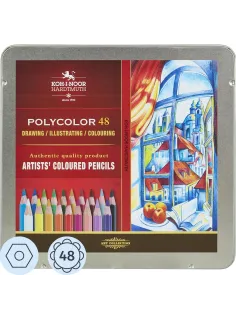 Карандаши цветные худож POLYCOLOR 3826 48цв/наб мет.кор. 3826048001PLRU