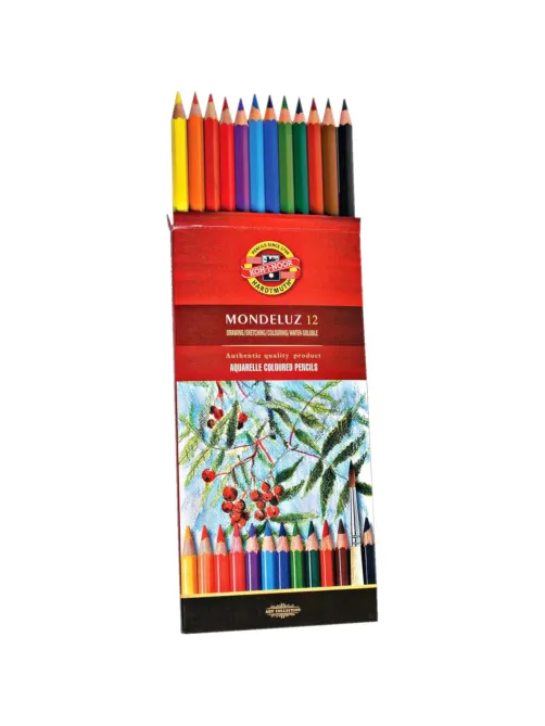 Карандаши акварельные KOH-I-NOOR MONDELUZ 12 цветов, шестигр, 3716/12