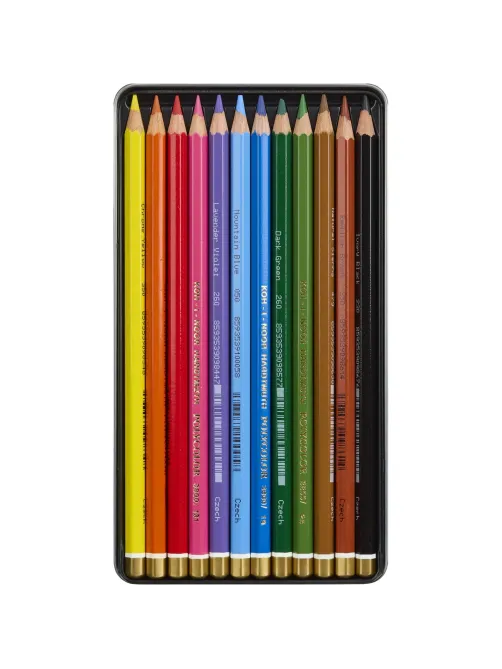Карандаши цветные худож. POLYCOLOR 3822 12цв/наб мет.кор. 3822012002PL