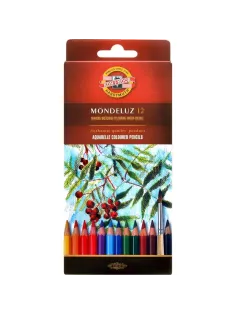 Карандаши акварельные KOH-I-NOOR MONDELUZ 12 цветов, шестигр, 3716/12
