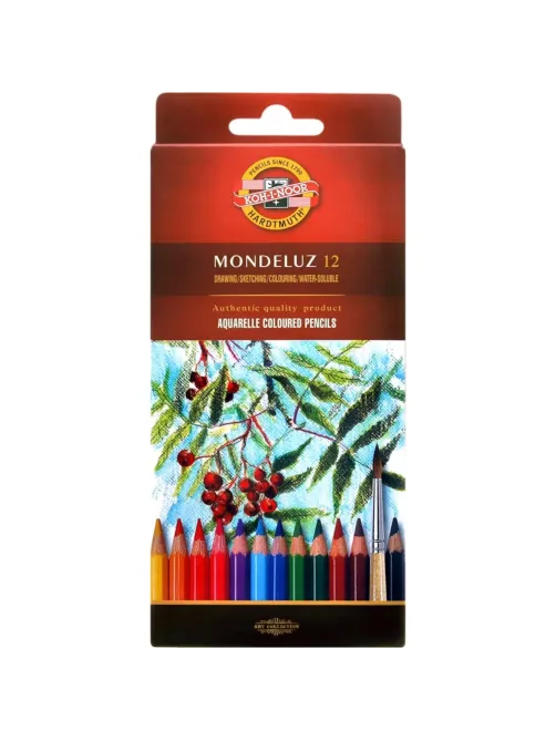 Карандаши акварельные KOH-I-NOOR MONDELUZ 12 цветов, шестигр, 3716/12