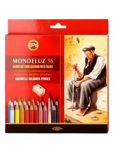 Карандаши акварельные MONDELUZ OLD MAN 3712 36цв/наб картон.уп 3712036003KZ