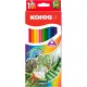 Карандаши акварельные цветные 12цв 3-гран,кисть,точилка Kores 93812
