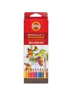 Карандаши акварельные KOH-I-NOOR, MONDELUZ 18 цв. шестигрй, 3717/18