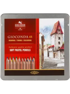 Карандаши пастельные GIOCONDA SOFT 8829 48цв/наб мет.короб 8829048001PL