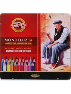 Карандаши акварельные цвет. KOH-I-NOOR MonduluzOldMan 24цв/наб 3724024001PL