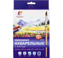 Карандаши акварельные 'Классика цвета' 18 цв. с кистью 32С 2091-08 набор