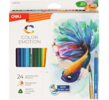 Карандаши акварельные Deli Color Emotion липа 24 цв/наб EC00720