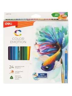 Карандаши акварельные Deli Color Emotion липа 24 цв/наб EC00720