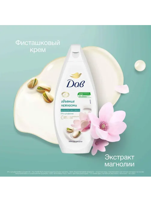 Гель для душа Дав фисташковый крем и магнолия, 250 МЛ