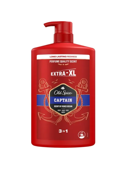 Гель для душа  + шампунь 3в1 OLD SPICE Captain мужской 1л