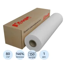 Бумага широкоформатная Комус 80г 594мм x150м 76.2мм