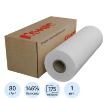 Бумага широкоформатная InkJet 80г 440ммх175 76мм