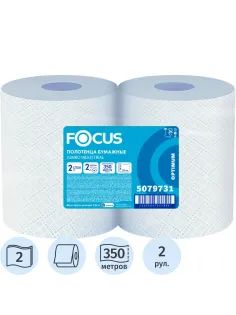 Бумага протирочная FocusJumbo 2сл 1000л24х35см 350м2рул/уп_5079731/50202788
