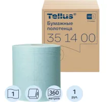 Бумага протирочная Торк/Tellus 1сл с перфорацией бирюзовый 1рул 351400