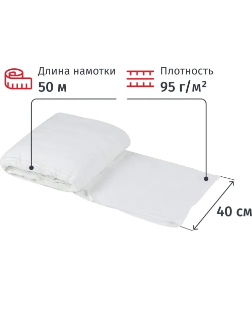 Полотно техническое ВАФЕЛЬНОЕ отбеленное, рулон 0,4х50м, пл. 95 г/м2
