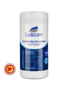 Салфетки универс Luscan, туба, а/бакт, 100 шт, 130х170