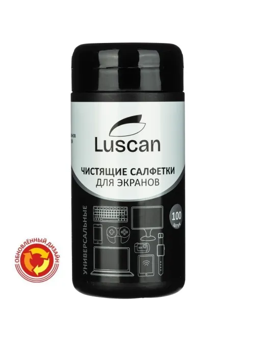 Салфетки д/экранов Luscan, туба, 100 шт, XXL, 13х20
